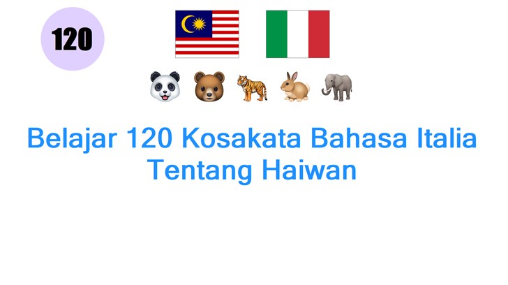 Belajar 120 Kosakata Bahasa Italia Tentang Haiwan